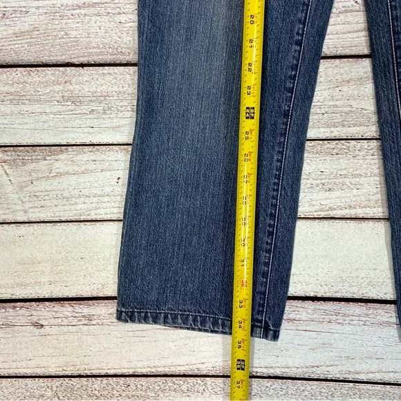 Vintage Tommy Hilfiger Jeans Womens Size 10 Slash Pockets Blue Embroidered - Picture 7 of 9